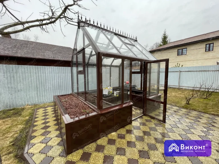 #268 - Теплица «Дарлин» 45° 2,5×3 м на сваях с внешней грядкой (Одинцово) (1)