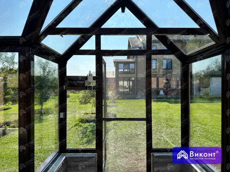 #307 Теплица «Розалин» 45° 2,5×7 м коричневая RAL 8017 (Вешки) (12)