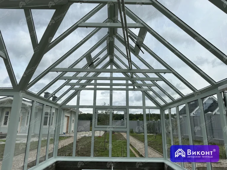 #321 Теплица «Леди Мэри» 45° 3×6 м серо-белая RAL 9018 (10)