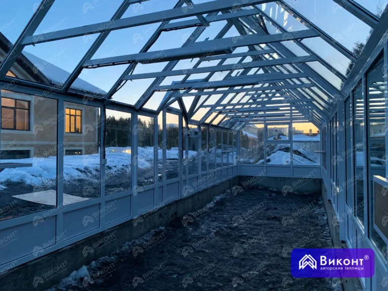 #331 Теплица «Эвелин» 45° 3,2×12,2 м интегрированный цоколь Саранск (11)