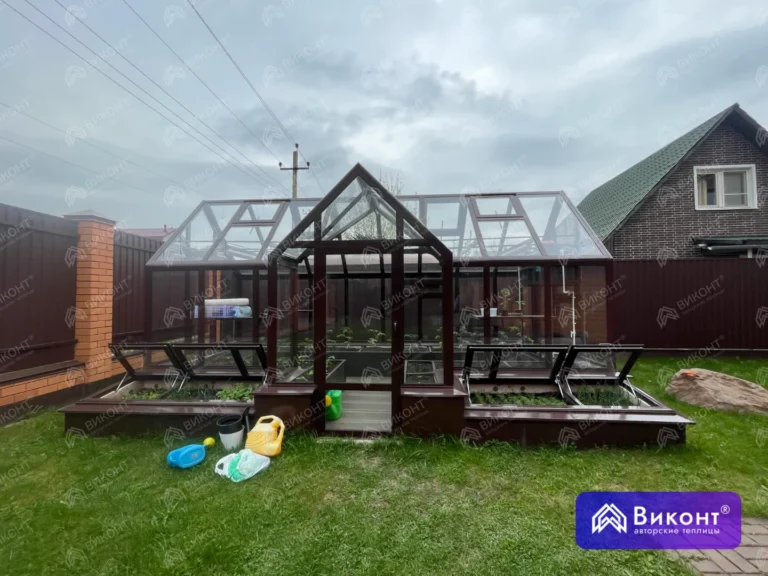#332 Теплица «Розалин» 45° 2,5×6 м коричневая 8017 лето Ивановка (1)_2