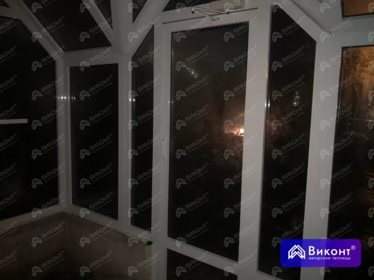 #341Теплица «Эвелин» 45° 2×3 м лето белый 9016 Подмосковные просторы (9)