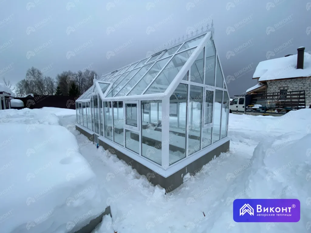 №363 Теплица «Эвелин» 45° 3,35×7,25 м с москитными сетками (Иваново)