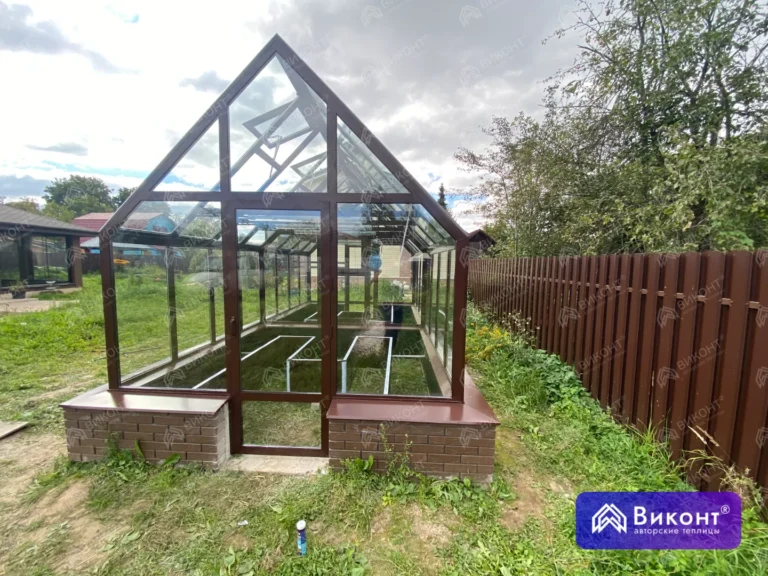 #396 Теплица «Оливер» 45° 3×6 м 8017 демисезон с перегородкой СНТ Дружба (10)
