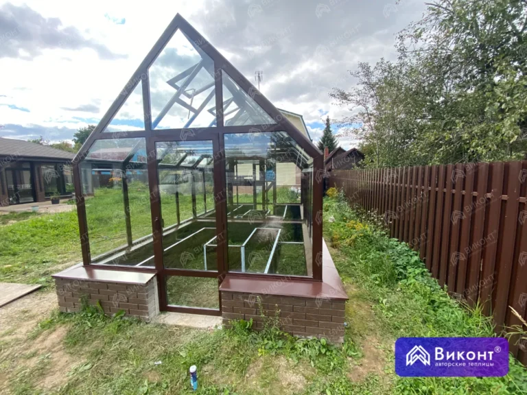 #396 Теплица «Оливер» 45° 3×6 м 8017 демисезон с перегородкой СНТ Дружба (11)