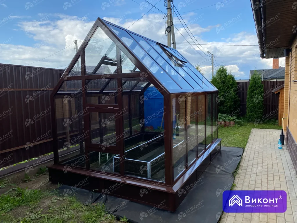№398 Теплица «Оливер» 45° 2,5×3,5 м на сваях с грядками (Домодедово)