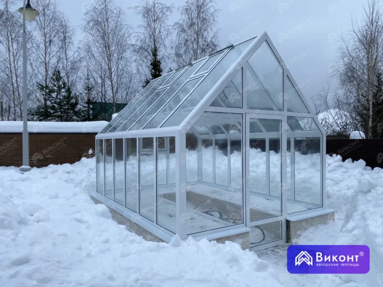 #404 Теплица «Оливер» 45° 3×4 м белая д. Гаврилово (3)
