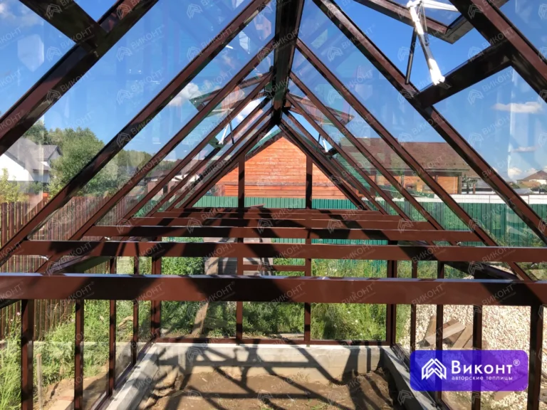 #411 Теплица «Оливер» 45° 3×6 м коричневая Петушки (6)