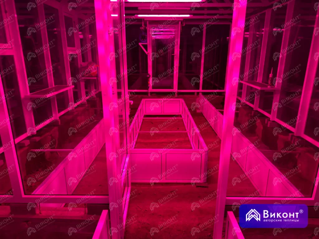 №437 Теплица «Оливер» 35° 4×8 м с грядками и дополнительной дверью (Братск)