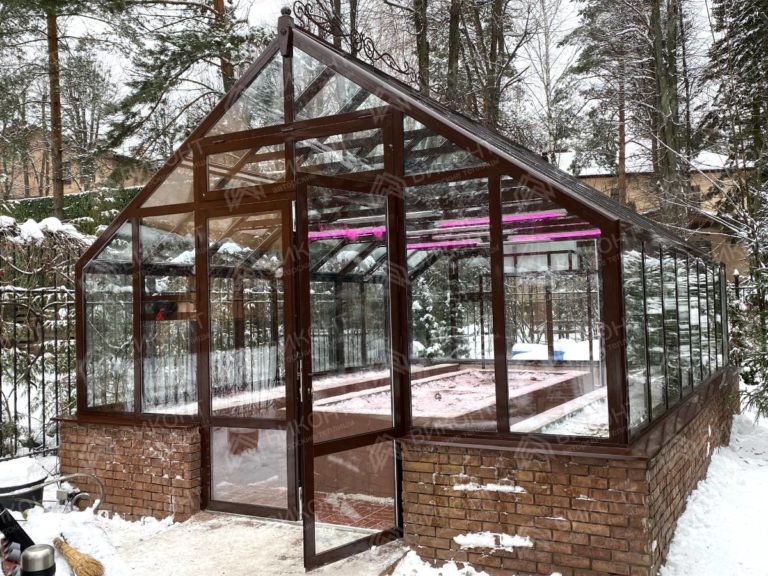 Демисезонная теплица 4,6x6,2 с автоматикой и крышей 110° #182