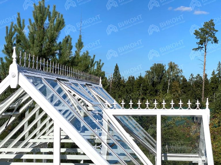 Теплица английская 3x6 м декоративным коньком #178