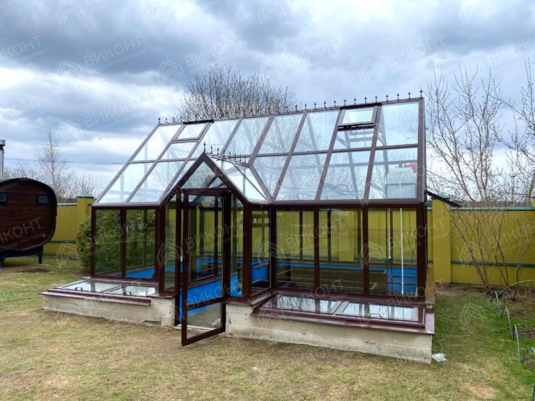 Теплица Стормер 4x6 с автоматикой, парниками, перегородкой #165